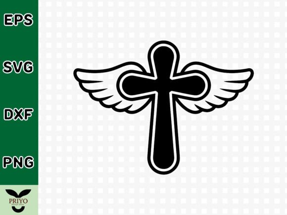 Cross with Wings SVG