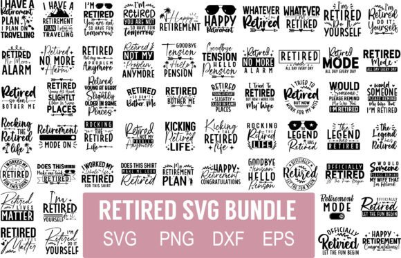Funny Retired SVG Bundle for Real Embroidery Work