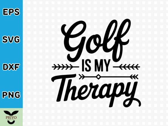 Golf is My Therapy SVG