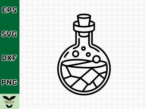 Magic Potion Bottle in Stained Glass SVG
