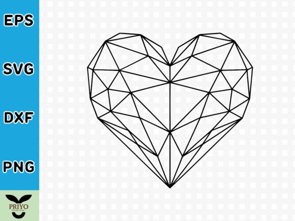 Polygonal and Geometric Heart SVG