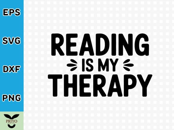 Reading is My Therapy SVG