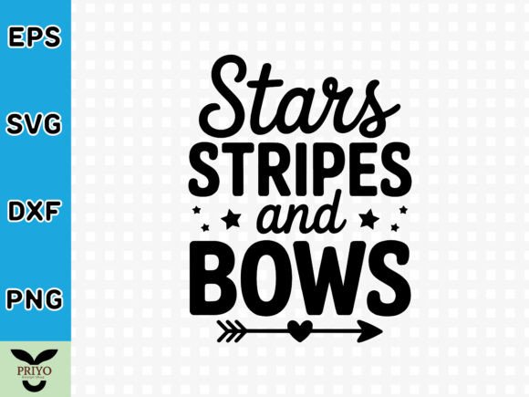 Stars Stripes and Bows SVG